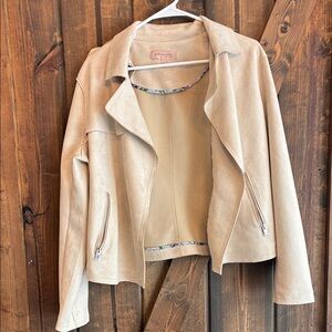 Philosophy Cream Faux Leather Jacket